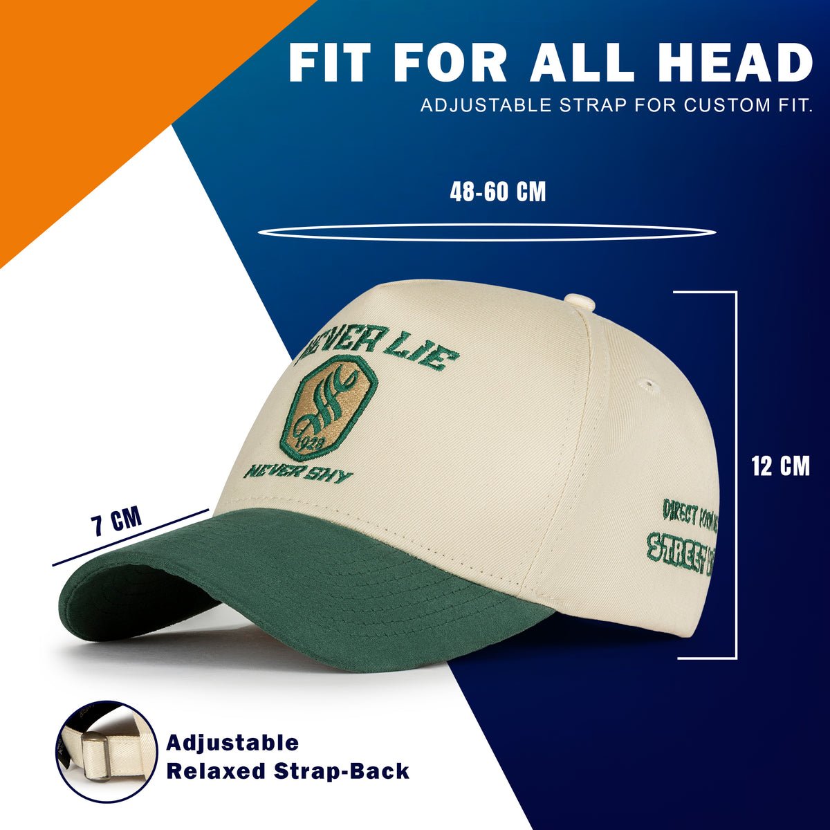 Green cream vintage snapback adjustable closure – NOGORSHILPO-US